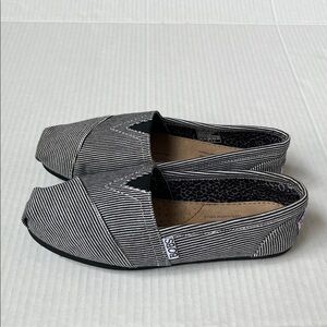 BOBS Striped Black and White Loafers